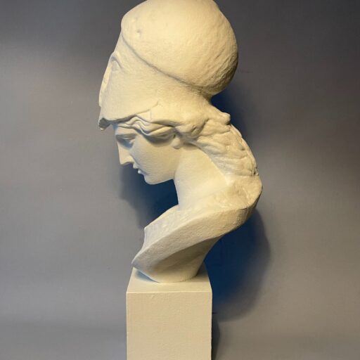 Buste d’athéna en plâtre dite "pallas de velletri" h 55cm (minerve)