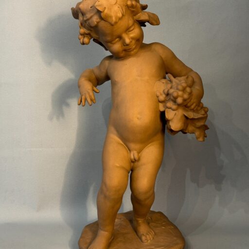Sculpture terre cuite de sevres "bacchus enfant" signé malric