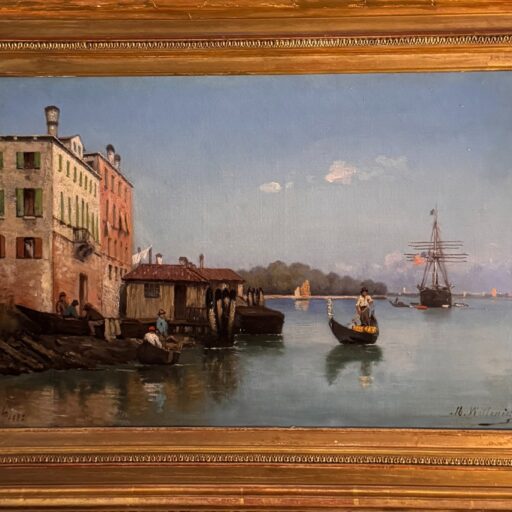 Venise par m. willenich - École française xixè - toile datée 1882