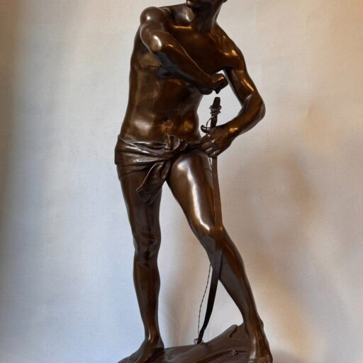 Sculpture en bronze "sarpedon" henri peinte – siot decauville h 63