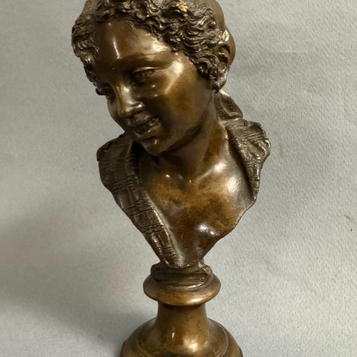 Buste en bronze de jeune napolitaine V. Gémito