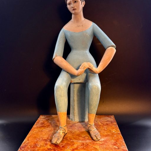 Mannequin de procession, "Capipote napolitaine" bois sculpté Italie 18ème