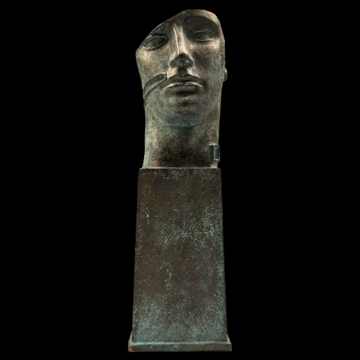Sculpture en bronze igor mitoraj “tindaro” buste d’homme