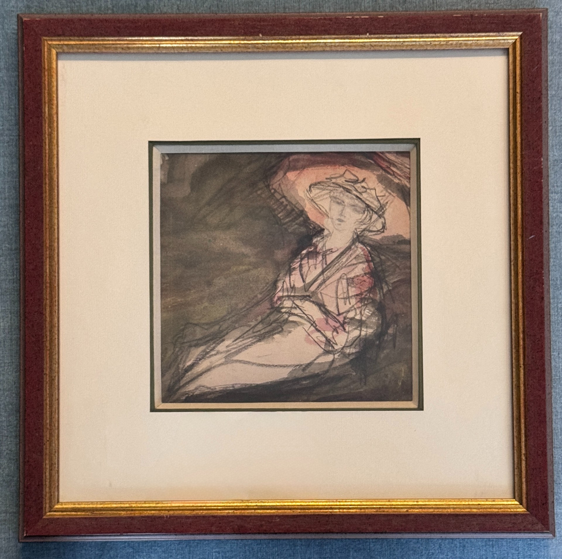 Dessin - portrait de femme par pierre laprade - gouache – Image 2