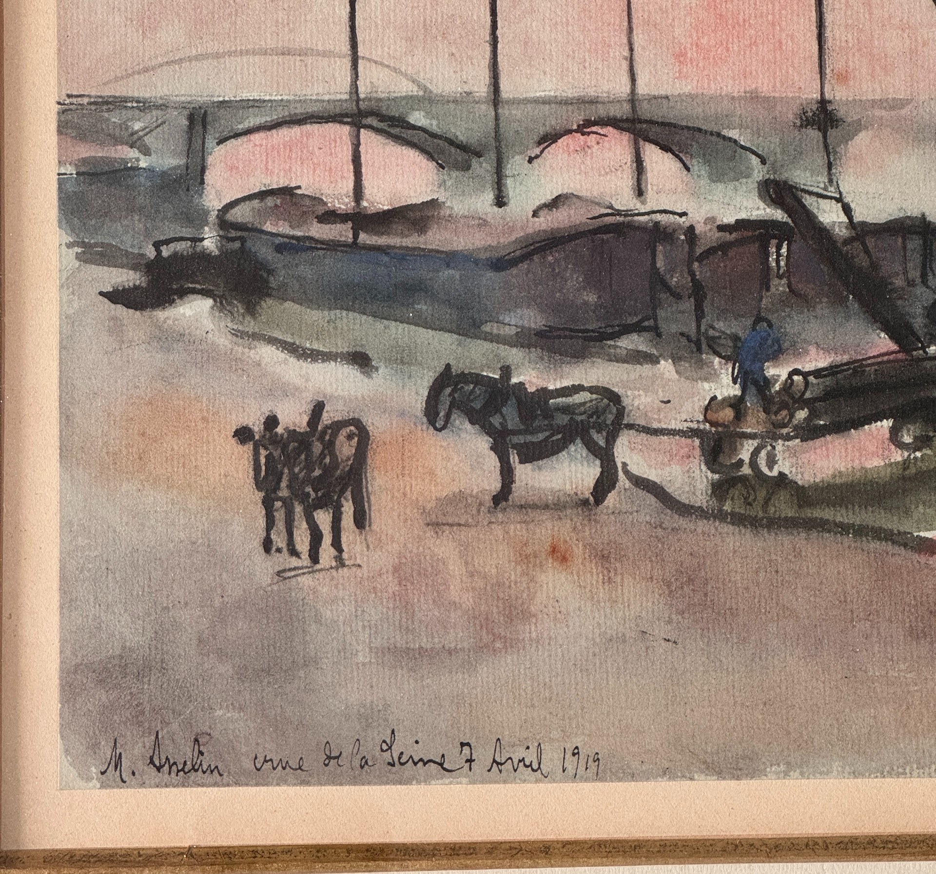 Maurice asselin - aquarelle - vue de paris – Image 3