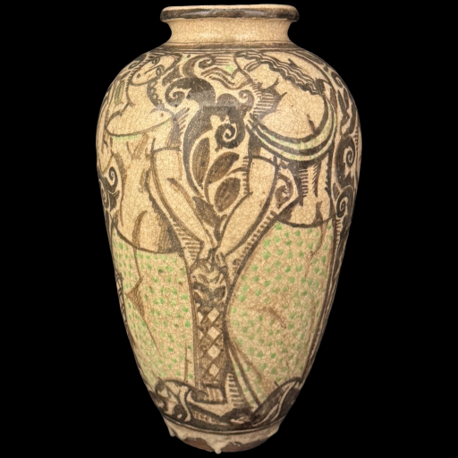 Important vase balustre signé rené buthaud - artdeco