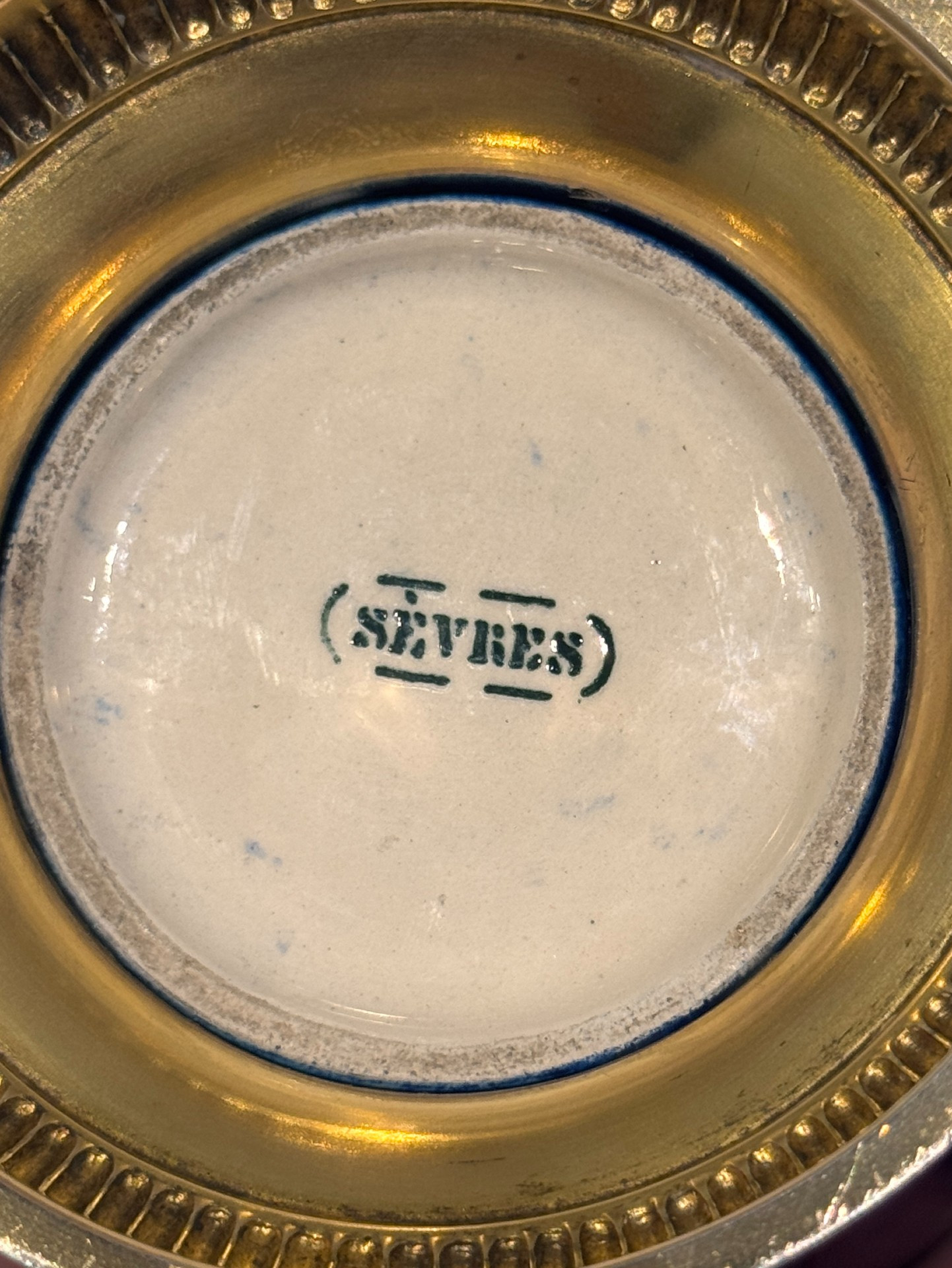 Vase en porcelaine bleue monté argent minerve - paul milet à sèvres – Image 5
