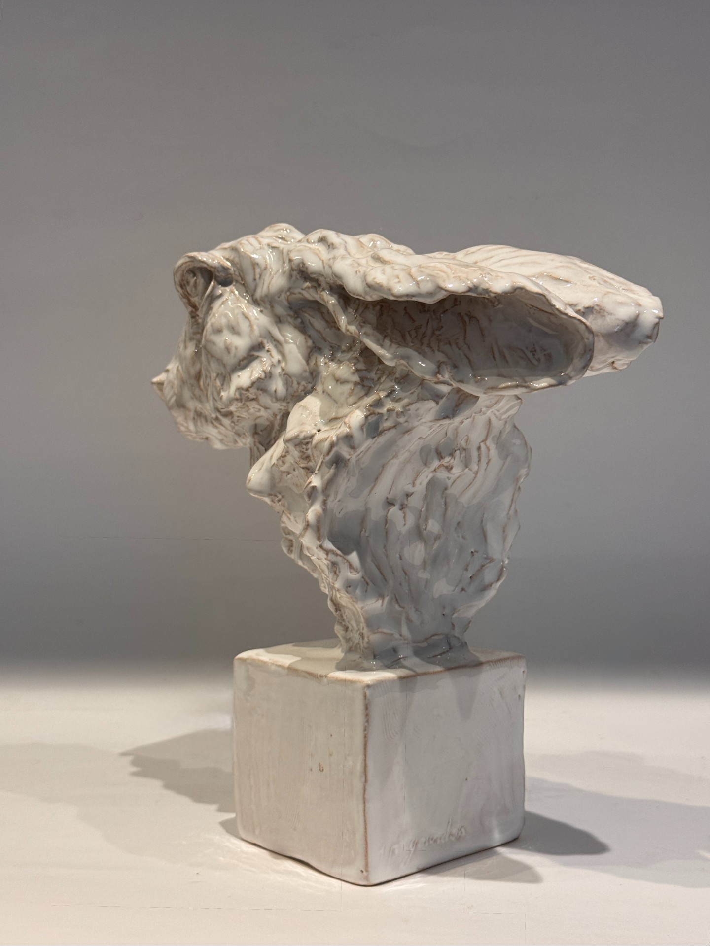 Buste de lièvre - jean-paul gourdon – sculpture en terre cuite émaillée – Image 6